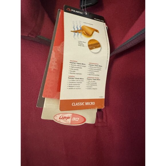 North Face Men's Size XL 1/4 Zip Pullover F Red UPF 30 Classic Fleece NWT - Picture 3 of 4